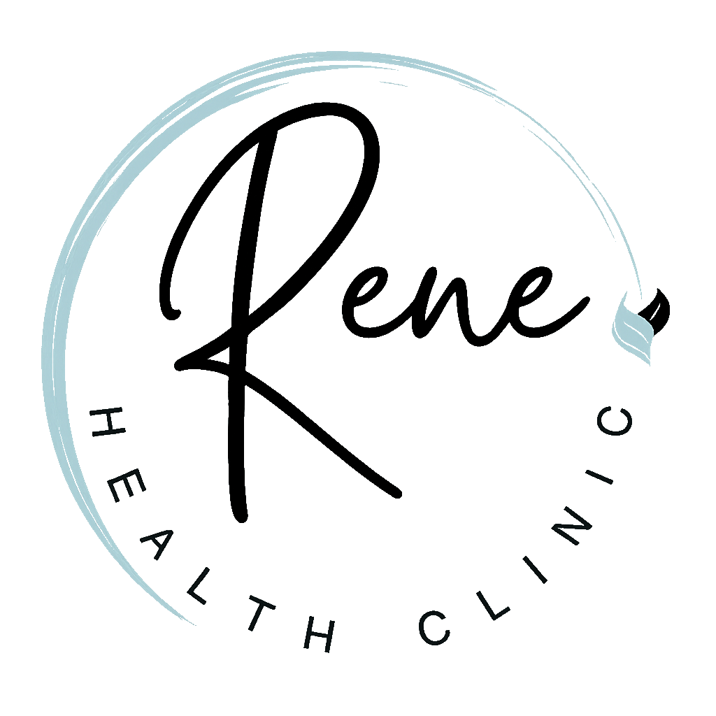 Logo of Rene Health Clinic, a multidisciplinary mental and physical health clinic in Coquitlam, BC